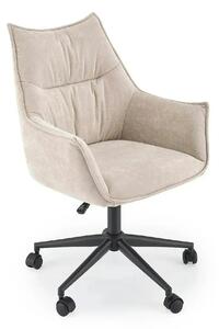 Scaun birou CLIO, bej/negru, stofa clasica/metal, 62x64x91/99 cm