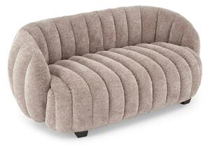 Canapea FRASER XL, bej deschis, stofa plusata, 140x80x70 cm