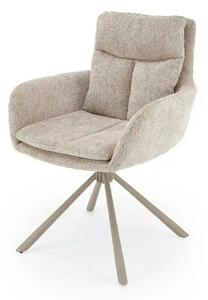 Scaun rotativ K495, bej/casmir, stofa/metal, 60x65x87 cm