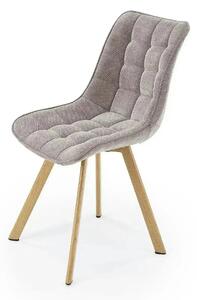 Scaun K332, gri/stejar, stofa/metal, 46x61x84 cm