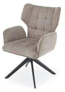 Scaun rotativ K601, gri/negru, stofa/metal, 57x64x90 cm