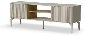 Comoda TV BELUCI, casmir/stejar, PAL laminat/metal, 160x40x56 cm