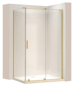 Rea Montana, cabina de dus cu usa culisanta 100x90cm, sticla transparenta 6mm, profil auriu mat, KPL-K2508