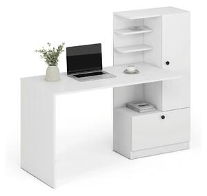 Birou HOBAS, alb, PAL laminat, 150x62x120 cm