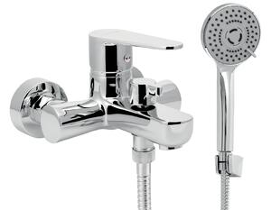 Novaservis Fresh Eco, baterie pentru cada montată pe perete cu set de duș manual, 100 mm, crom, 96025-0E