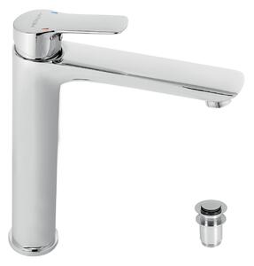 Novaservis Metalia 54, baterie chiuveta inalta cu dop de scurgere tip ClickClack, h-266, crom, 54503-0