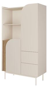 Dulap cu rafturi Clarissa 4 (makadamia + stejar primăvară). Promo -7%. 1160060