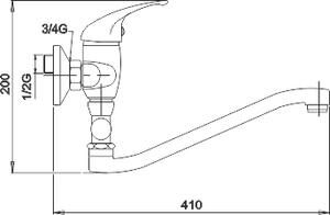 Novaservis Metalia 55, baterie panou fara accesorii 100 mm, crom, 55033/1.0
