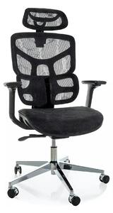 Scaun birou EQ-1, negru, plasă, 71x48x112 cm