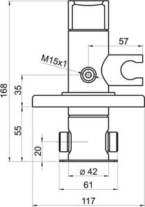 Novaservis Metalia 58, baterie pentru bideu ascuns, crom, 58211.0