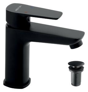 Novaservis Metalia 58, baterie chiuveta cu evacuare, negru mat, 58003-5