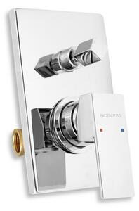 Novaservis Nobless EDGE, robinet de baie ascuns cu comutator, crom, 36050R,0