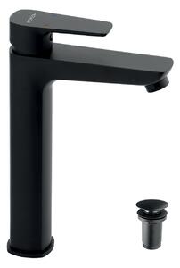 Novaservis Metalia 58, baterie chiuveta inalta cu dop metalic, negru mat, 58503-5