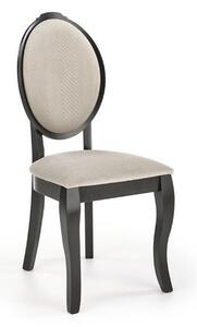 Scaun dining Velo, negru/bej, 44x53x96 cm
