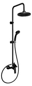 Novaservis Seturi de duș Novaservis, Set de duș Nobless Tina 250 cu robinet, racord de duș superior, negru, SET042/38.5