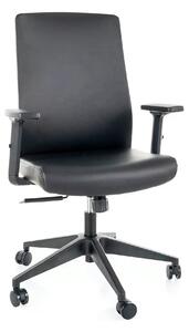 Scaun birou Q-085, negru, piele ecologică, 64x44x100 cm