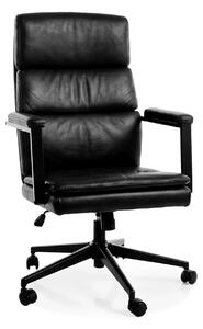 Scaun birou Q-090, negru, piele ecologică, 62x48x106 cm