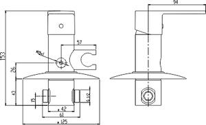 Novaservis Titania Fresh, baterie bideu, crom, 96211.0