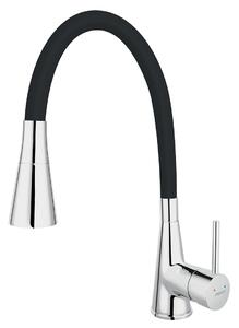 Novaservis Novaservis, Baterie chiuveta cu brat negru si spray, 70720-0C