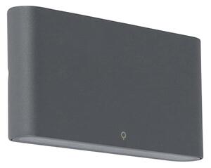 Lampă de perete exterioară gri închis 17,5 cm incl. LED IP65 - Batt
