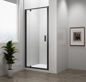 Polysan Polysan, usa de dus cu balamale EASY BLACK 880-1020mm, sticla transparenta, EL1715B