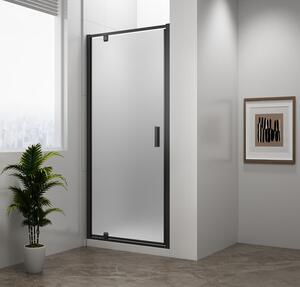 Polysan Polysan, usa de dus cu balamale EASY BLACK 760-900mm, sticla caramida, EL1638B