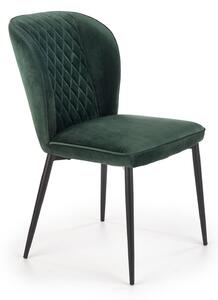 Scaun tapitat K399, verde, 50x60x84 cm