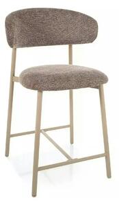 Scaun bar ELTON H-2, bej/cașmir, stofă/metal, 43x45x91 cm