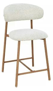 Scaun bar ELTON H-2, bej deschis/stejar, stofă/metal, 43x45x91 cm