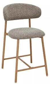 Scaun bar ELTON H-2, cappuccino/stejar, stofă/metal, 43x45x91 cm
