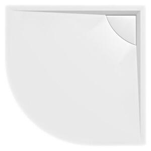 Polysan Polysan, cadă de duș din marmură turnată LUSSA cu capac, sfert de cerc 90x90x4cm, R550, 71602