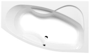 Polysan Polysan, cadă asimetrică MAMBA R 160x95x44cm, albă, 28111