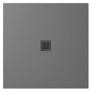 Polysan Polysan, cadă de duș din marmură turnată TRENECA cu dimensiune reglabilă 100x100cm, gri mat, 84301.31