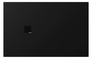 Polysan Polysan, cadita de dus TRENECA din marmura turnata cu posibilitate de reglare a dimensiunii 140x90cm, negru mat, 84309.21