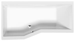 Polysan Polysan, VERSYS L cada asimetrică 160x84x70x47cm, alb, 14611