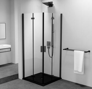 Polysan Polysan, paravan de duș pătrat ZOOM BLACK 900x900mm, intrare colț, ZL4915BL-02