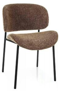 Scaun KISO, cappuccino/negru, stofă/metal, 59x46x81 cm