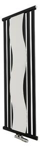 Oglinda Regnis Kalipso, element incalzitor 500x1000mm cu racord central 50mm, 531W, negru mat, KALIPSOLUSTRO/1000/500/D5/NEGRU