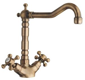 Reitano Rubinetteria Reitano Rubinetteria, ANTEA baterie pentru chiuvetă cu pipă retro, bronz, 3126