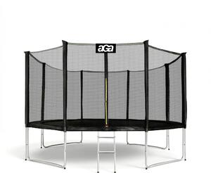 Aga SPORT PRO Trambulină 366 cm Negru + plasă de protecție + scară