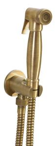 Reitano Rubinetteria Reitano Rubinetteria, Bideu duș retro cu furtun și suport de duș cu evacuare, bronz, 9106