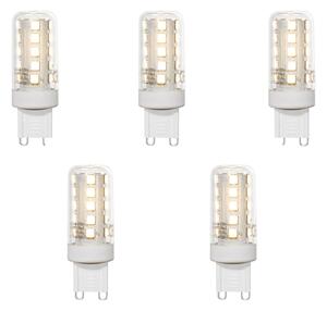 Set de 5 becuri LED G9 clare 2W 370 lm 3000K