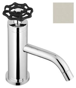 Reitano Rubinetteria Reitano Rubinetteria, Baterie de lavoar de sine stătătoare INDUSTRY fără priză, înălțime 162 mm, nichel/negru, 5102TT8
