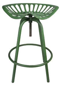 Taburet de bar, verde, din fonta si otel, "Farm Style"