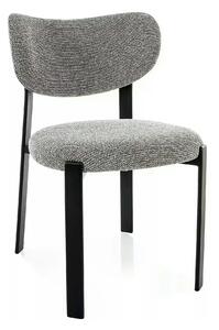 Scaun RIN, gri/negru, stofă/metal, 51x50x79 cm