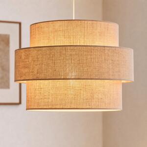 Duolla Lampă suspendată Space, iută, cu 1 bec, din material textil, E27, Maro / Rugină, dormitor, Țesătură / Textil
