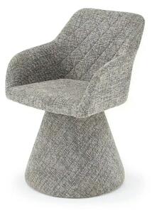 Scaun rotativ K603, stofa clasica gri, 55x55x85 cm