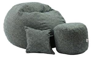 Set Fotoliu Matusalem cu Otoman (suport picioare) si Perna, Material Textil - Nordic Field