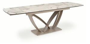 Masa extensibila BENJAMIN, bej/casmir, ceramica/sticla/metal, 160/240x