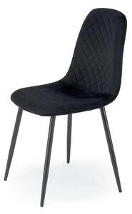 Scaun K608, negru, stofa catifelata/metal, 45x52x88 cm